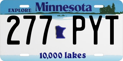 MN license plate 277PYT