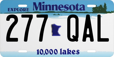 MN license plate 277QAL