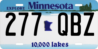 MN license plate 277QBZ