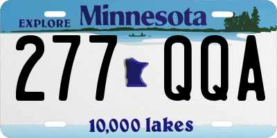 MN license plate 277QQA