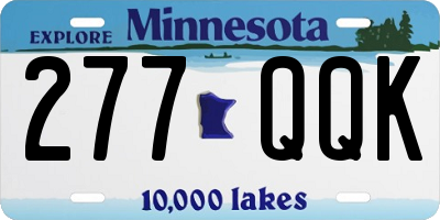 MN license plate 277QQK