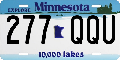 MN license plate 277QQU