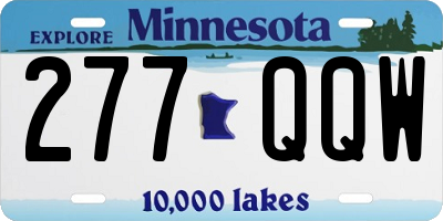 MN license plate 277QQW