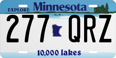 MN license plate 277QRZ