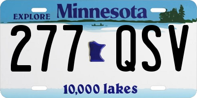 MN license plate 277QSV
