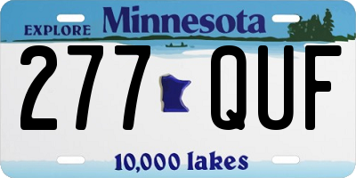MN license plate 277QUF