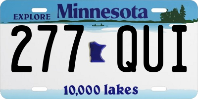MN license plate 277QUI