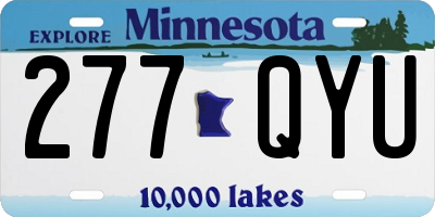 MN license plate 277QYU