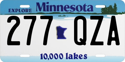 MN license plate 277QZA