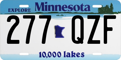 MN license plate 277QZF