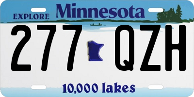 MN license plate 277QZH