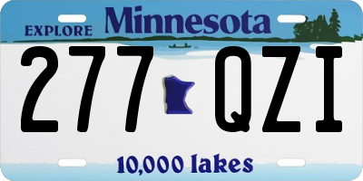 MN license plate 277QZI