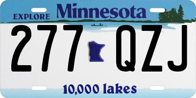 MN license plate 277QZJ