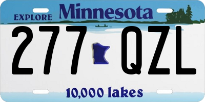 MN license plate 277QZL
