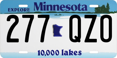 MN license plate 277QZO