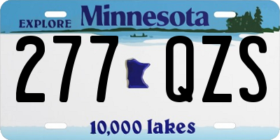 MN license plate 277QZS