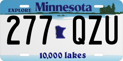 MN license plate 277QZU
