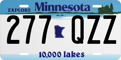 MN license plate 277QZZ