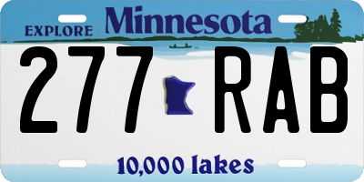 MN license plate 277RAB