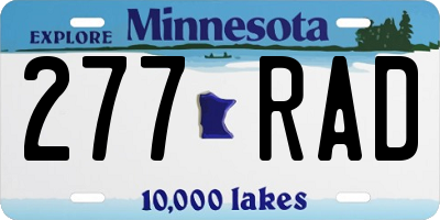 MN license plate 277RAD