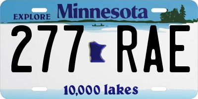 MN license plate 277RAE
