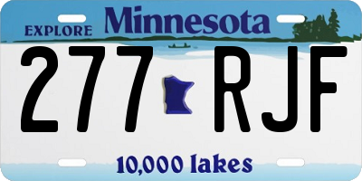 MN license plate 277RJF