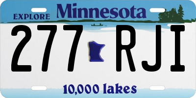 MN license plate 277RJI