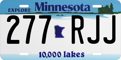 MN license plate 277RJJ