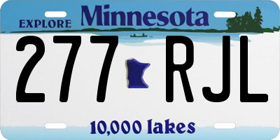 MN license plate 277RJL