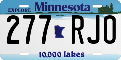 MN license plate 277RJO