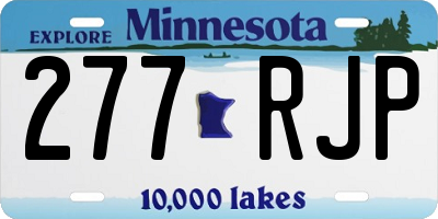 MN license plate 277RJP