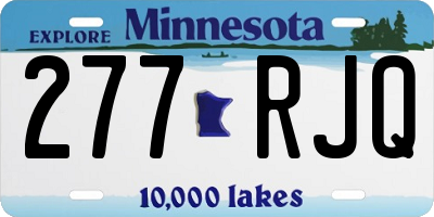MN license plate 277RJQ