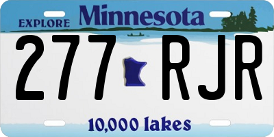 MN license plate 277RJR