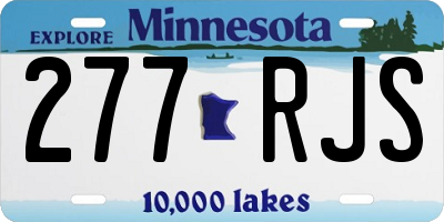 MN license plate 277RJS