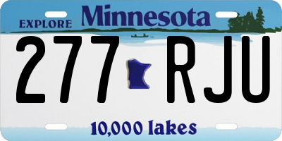 MN license plate 277RJU