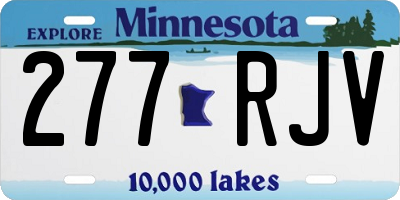 MN license plate 277RJV