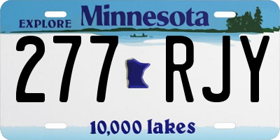 MN license plate 277RJY