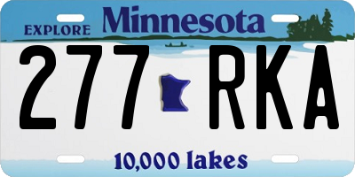 MN license plate 277RKA