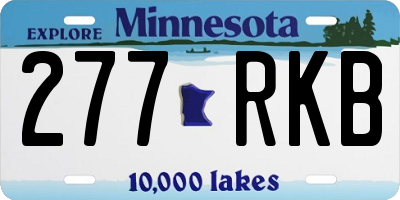MN license plate 277RKB