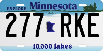 MN license plate 277RKE