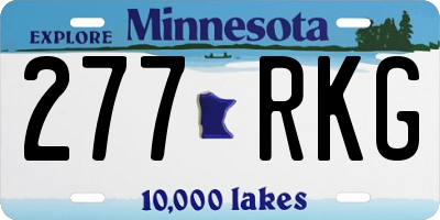 MN license plate 277RKG