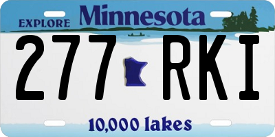 MN license plate 277RKI