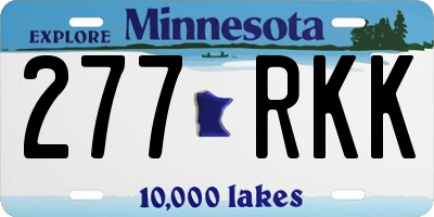 MN license plate 277RKK