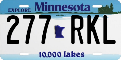 MN license plate 277RKL