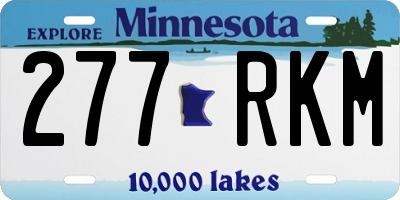MN license plate 277RKM