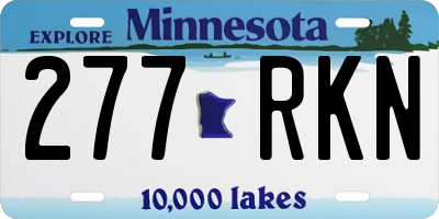 MN license plate 277RKN