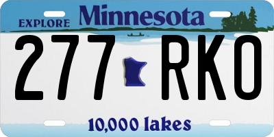 MN license plate 277RKO