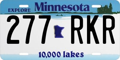 MN license plate 277RKR