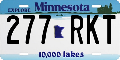 MN license plate 277RKT