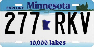 MN license plate 277RKV